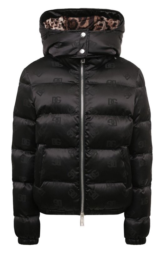 Атласный пуховик Dolce & Gabbana F9P48T/FJSCW Чёрный F9P48T/FJSCW