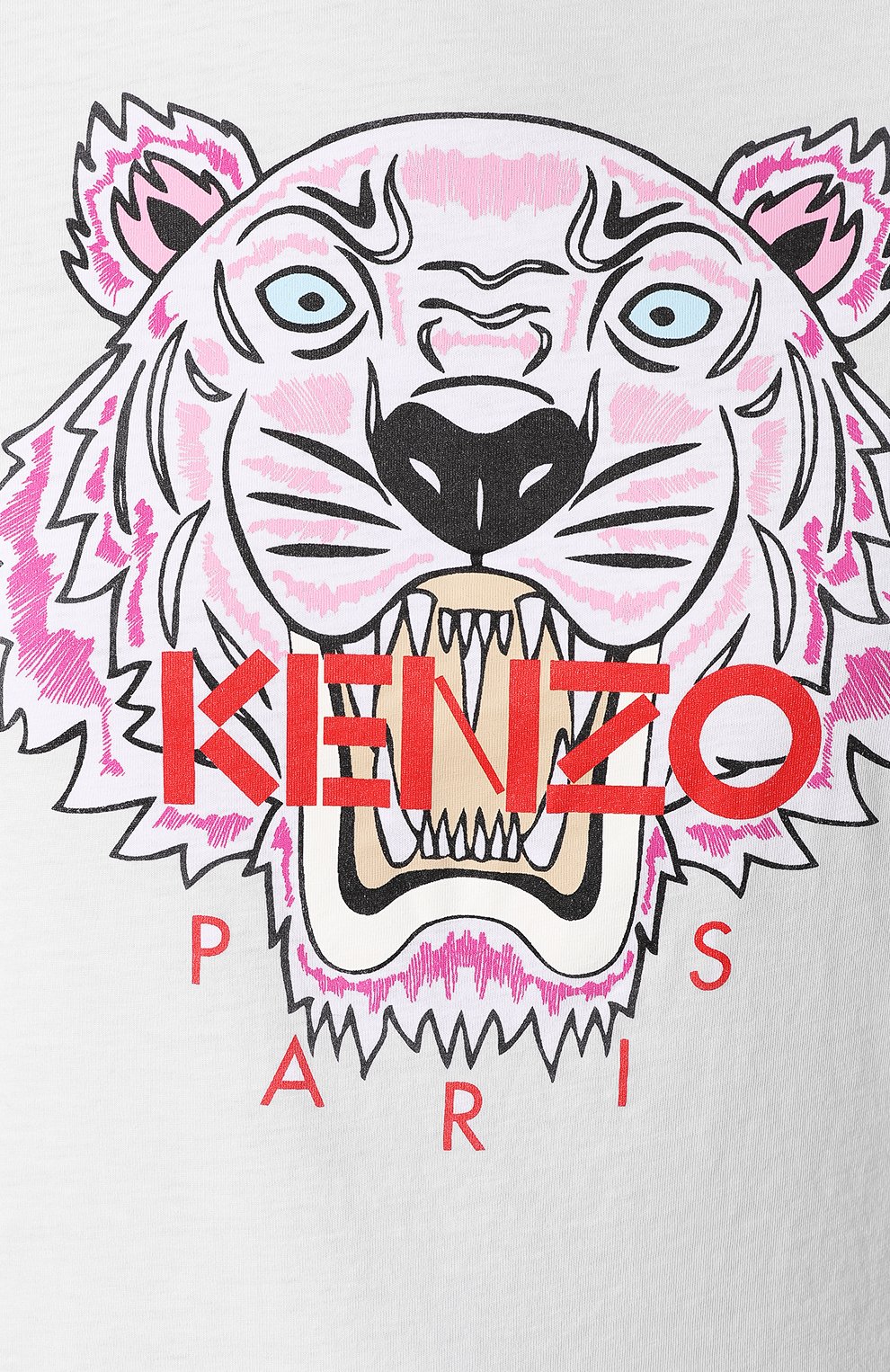 Хлопковая футболка KENZO белого цвета по цене 13050 руб., арт. F962TS7214YB, фото 5 Хлопковая футболка KENZO, арт. F962TS7214YB, фото 5