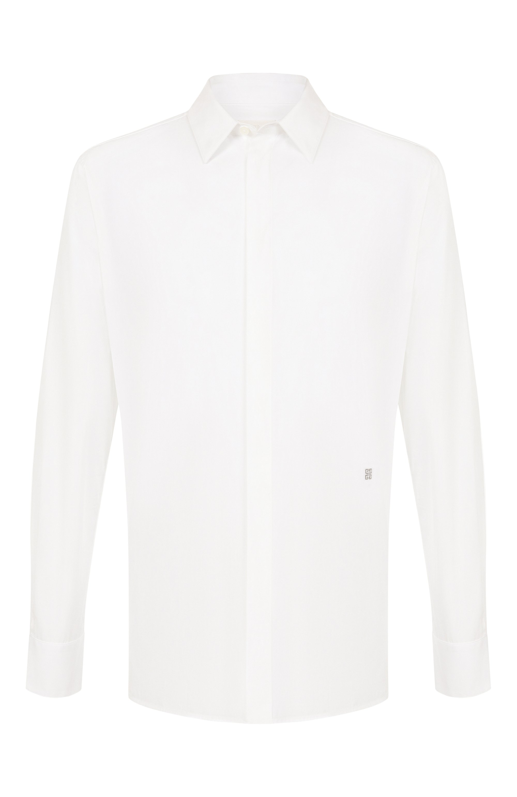 Хлопковая рубашка GIVENCHY белого цвета по цене 69950 руб., арт. BM60PQ15JT, фото 1 Хлопковая рубашка GIVENCHY, арт. BM60PQ15JT, фото 1