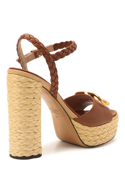 Кожаные босоножки vlogo signature VALENTINO, арт. VW2S0AX6/DWX, фото 4