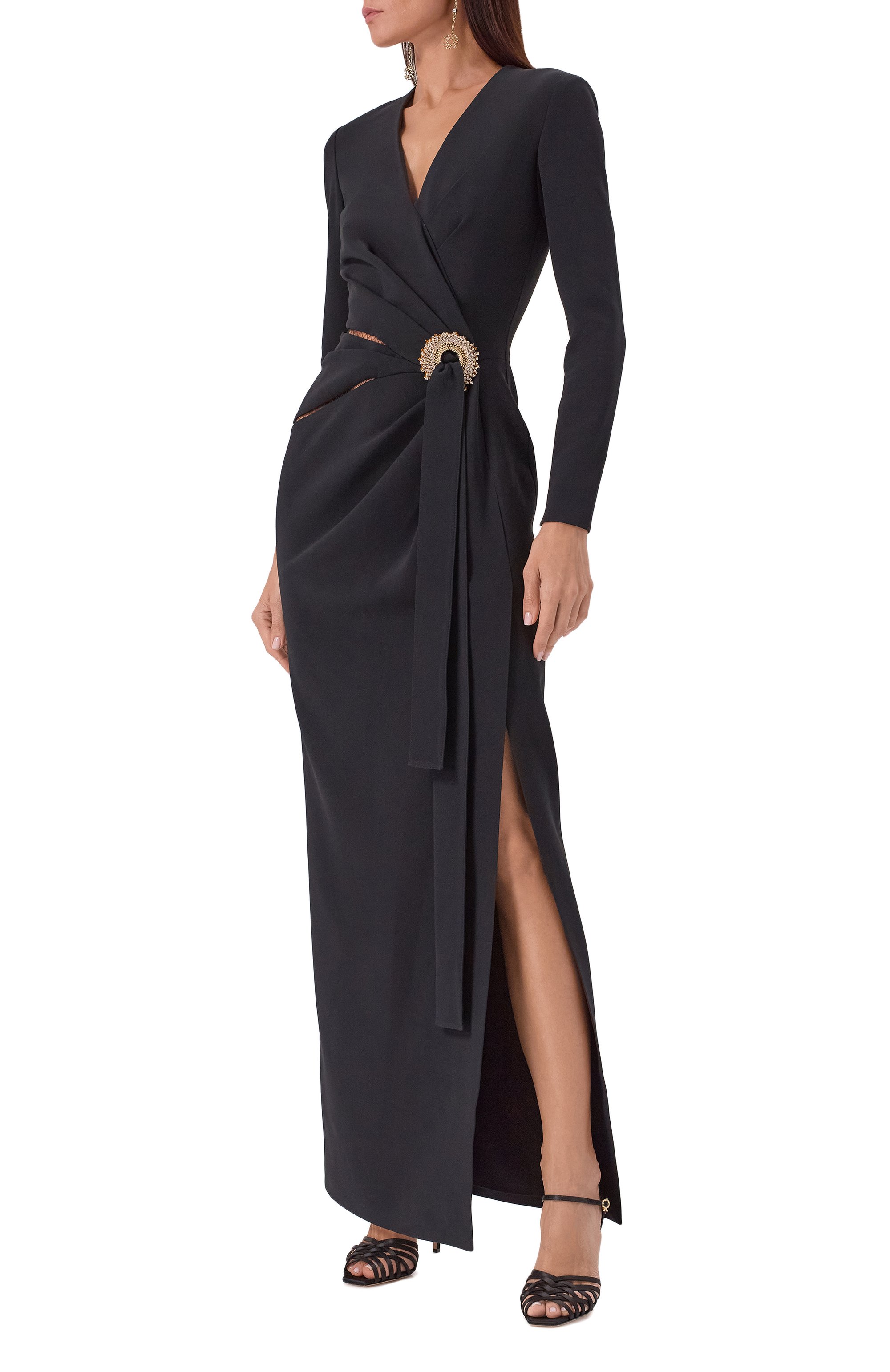 Текстильные босоножки kerry 95 GIANVITO ROSSI, арт. G32629.95RIC.CRENER0, фото 2