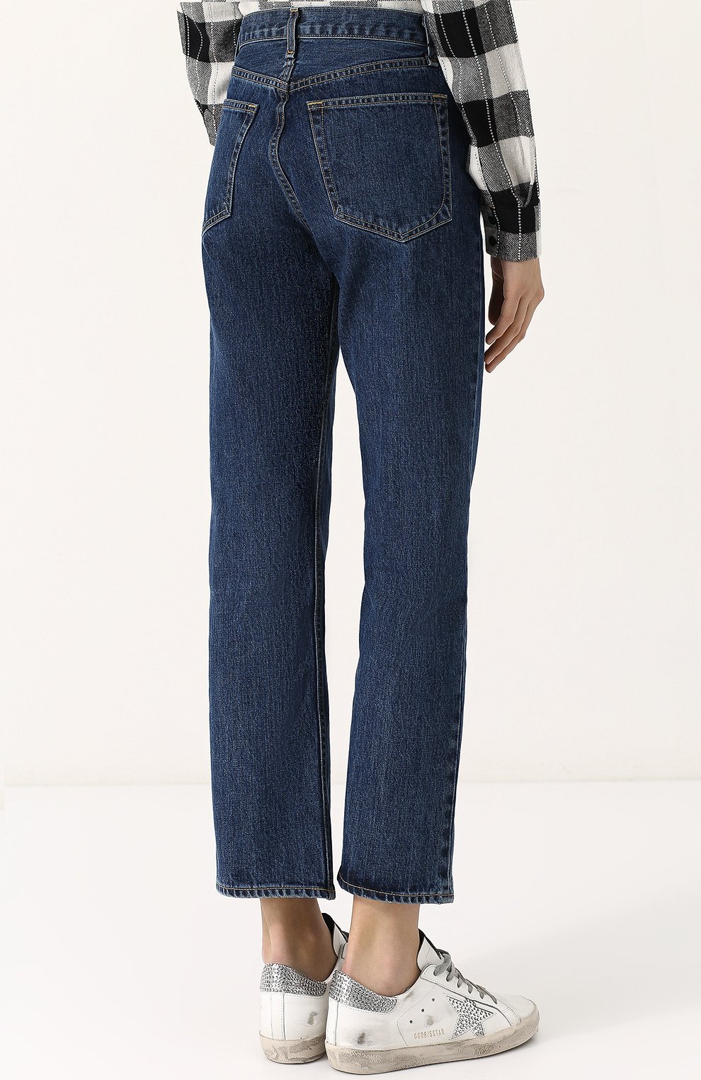 Укороченные джинсы прямого кроя с потертостями RAG AND BONE, арт. W2512K165DKP, фото 4