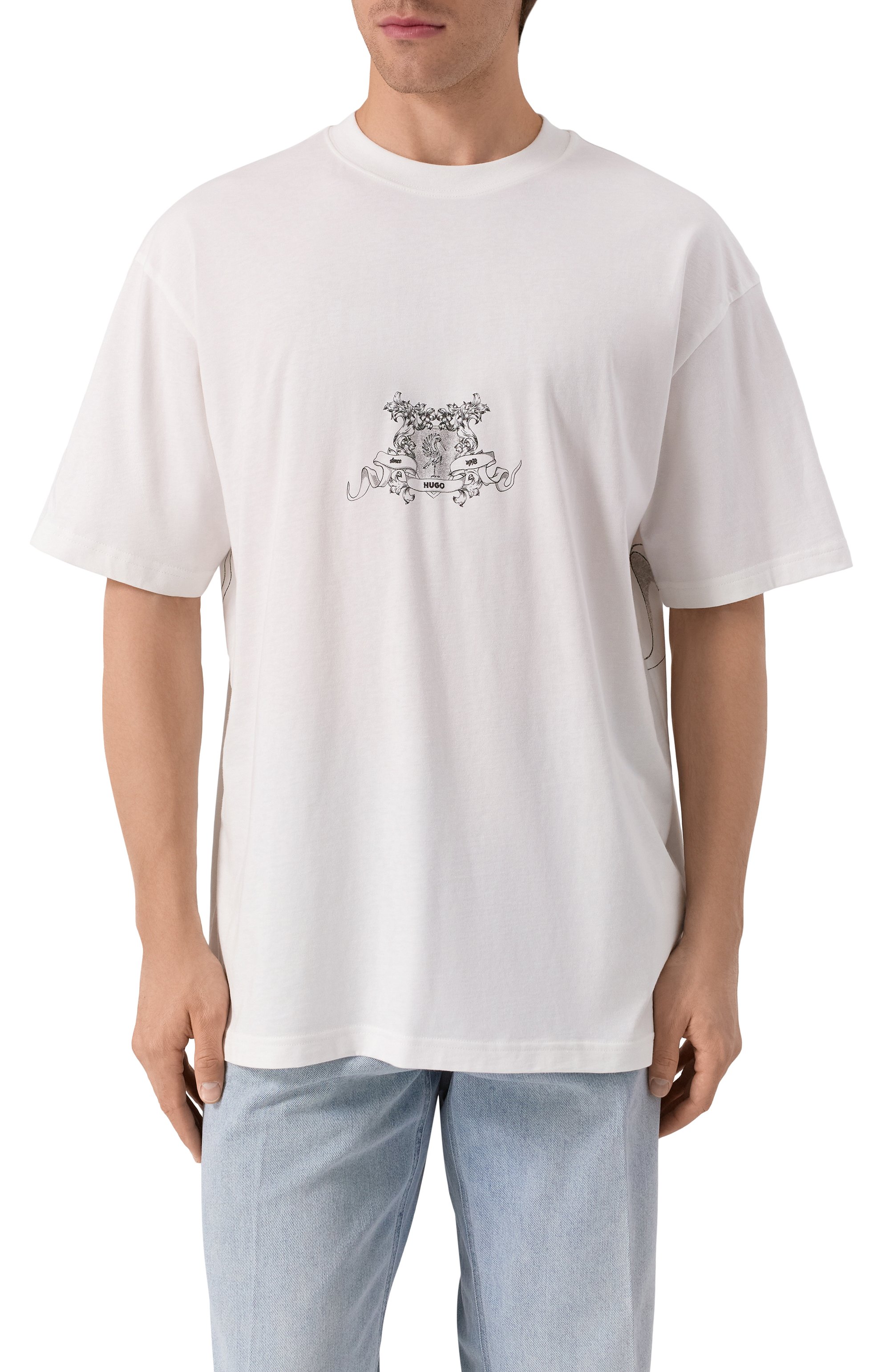 Хлопковая футболка HUGO, арт. 50542817, фото 3
