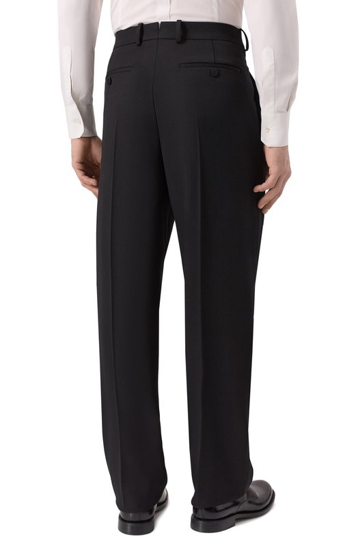 Шерстяные брюки Saint Laurent 821988/Y512W Чёрный  821988/Y512W Фото 4