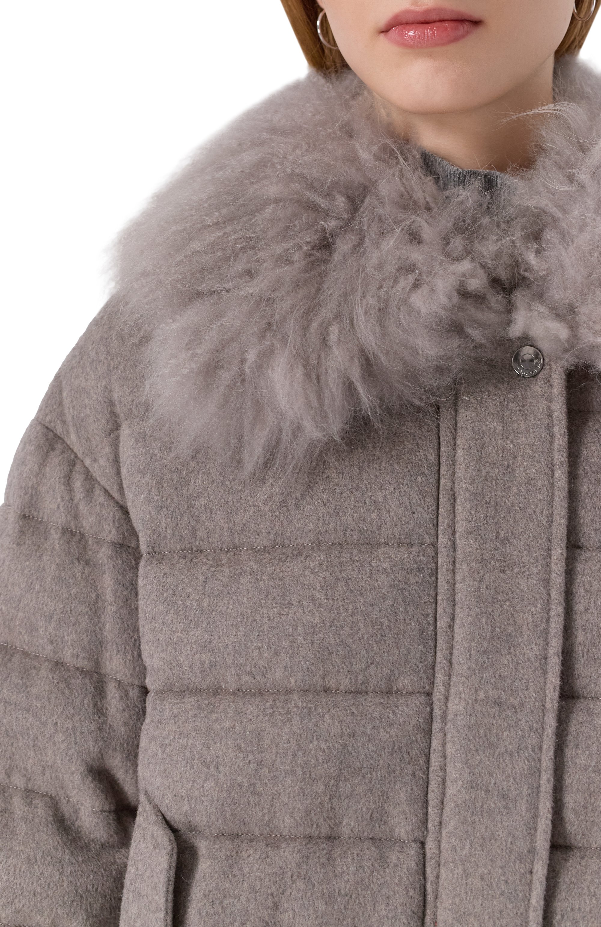 Пуховая куртка из шерсти и кашемира MANZONI24, арт. 25M1567-S0FT0CFE, фото 5