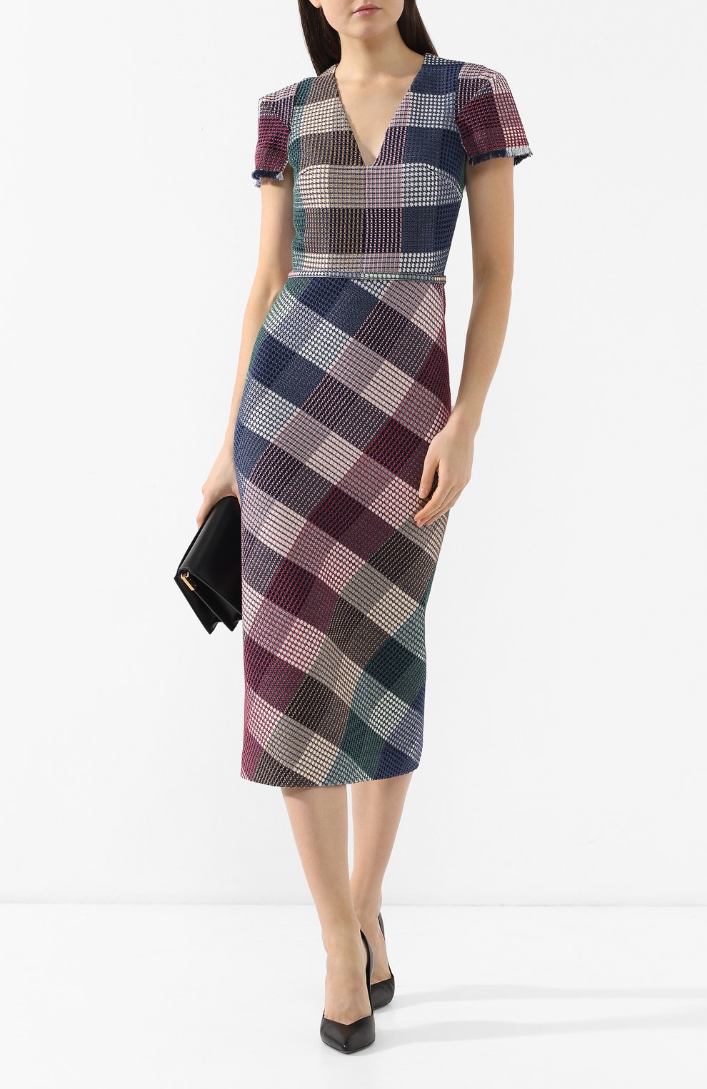 Хлопковое платье ROLAND MOURET разноцветного цвета по цене 150500 руб., арт. PS19/S0506/F0249, фото 2 Хлопковое платье ROLAND MOURET, арт. PS19/S0506/F0249, фото 2