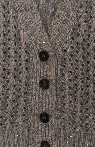 Кардиган из шерсти и кашемира BRUNELLO CUCINELLI тёмно-голубого цвета по цене 89950 руб., арт. BGMM52606B, фото 3 Кардиган из шерсти и кашемира BRUNELLO CUCINELLI, арт. BGMM52606B, фото 3