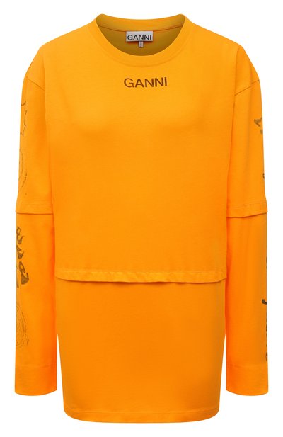 Хлопковый лонгслив GANNI, арт. T3157, фото 1