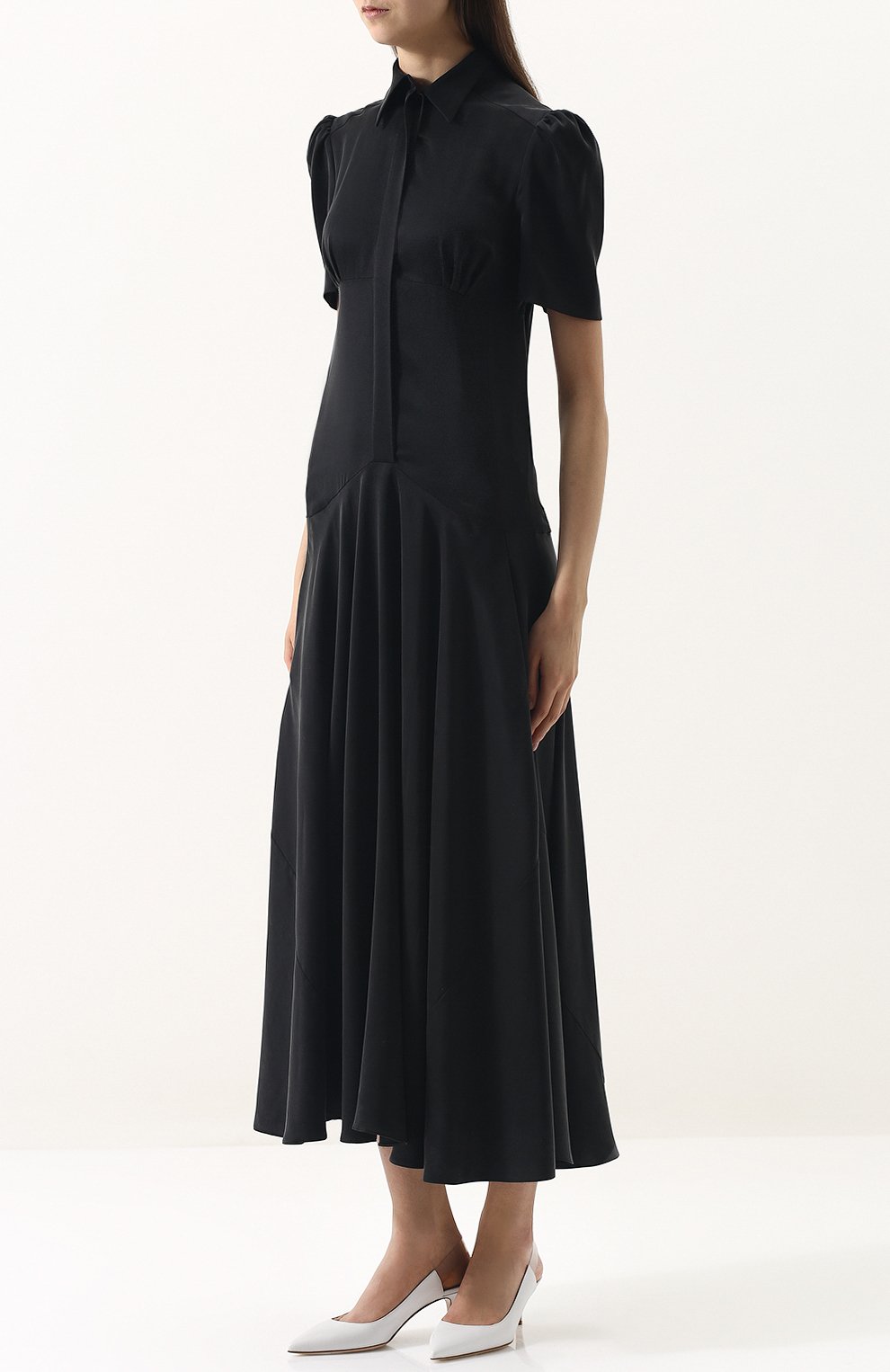 Однотонное шелковое платье-миди HILLIER BARTLEY, арт. DR 170 F12 CREPE SATIN, фото 3