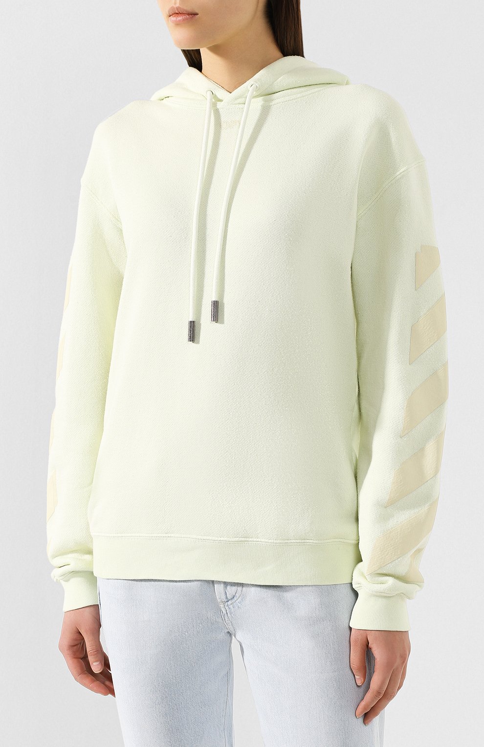 Хлопковое худи OFF-WHITE желтого цвета по цене 37450 руб., арт. 0WBB032S19D970836060, фото 3 Хлопковое худи OFF-WHITE, арт. 0WBB032S19D970836060, фото 3