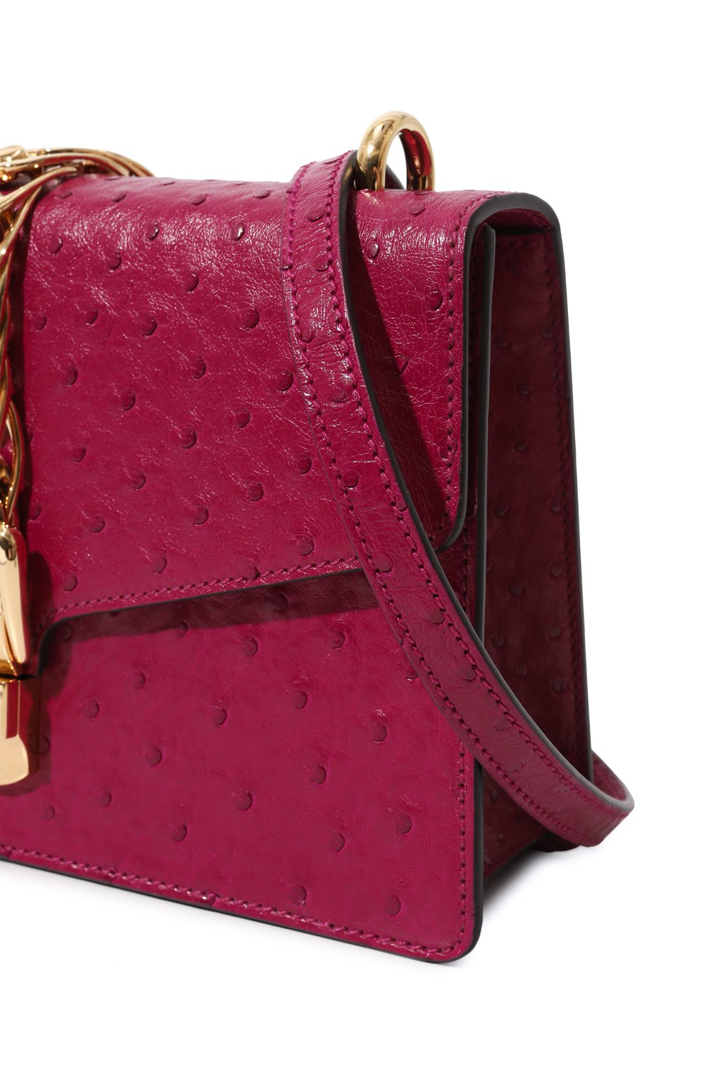 Сумка sylvie small из кожи страуса GUCCI, арт. 524405 GZPBG, фото 3