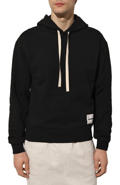 Хлопковое худи JIL SANDER черного цвета по цене 51150 руб., арт. J47GU0105/J20039, фото 3 Хлопковое худи JIL SANDER, арт. J47GU0105/J20039, фото 3