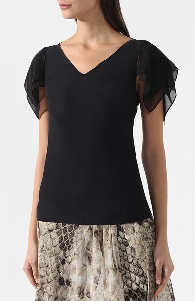 Шелковый топ ROBERTO CAVALLI, арт. IQT617/SY001, фото 3