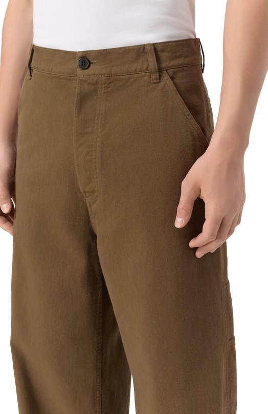 Хлопковые брюки Dries Van Noten 020934-2043-705 Коричневый  020934-2043-705 Фото 5