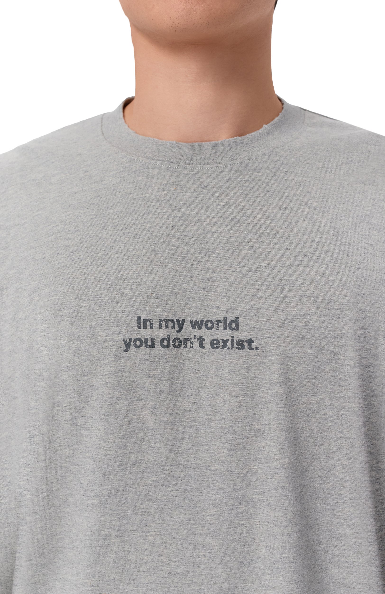 Хлопковый лонгслив VETEMENTS серого цвета по цене 89250 руб., арт. MH27LS265G, фото 6 Хлопковый лонгслив VETEMENTS, арт. MH27LS265G, фото 6