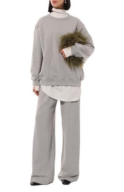 Хлопковый свитшот DRIES VAN NOTEN серого цвета по цене 41450 руб., арт. 242-011149-9610, фото 2 Хлопковый свитшот DRIES VAN NOTEN, арт. 242-011149-9610, фото 2