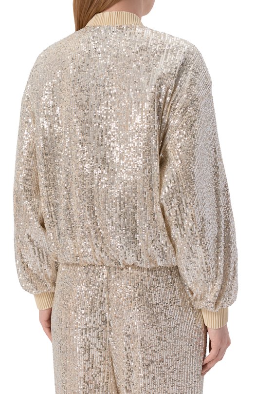 Бомбер с отделкой пайетками BOSS Orange 50548336 Золотой  50548336 Фото 4