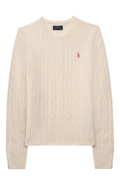 Шерстяной пуловер RALPH LAUREN кремового цвета по цене 16300 руб., арт. 313702223, фото 1 Шерстяной пуловер RALPH LAUREN, арт. 313702223, фото 1