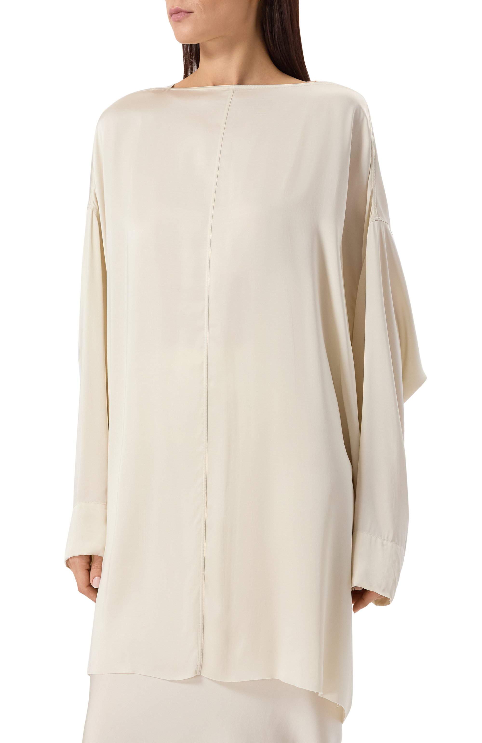 Атласная туника RICK OWENS, арт. R001E7599/SCH, фото 3
