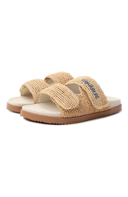Шлепанцы Summer Lovers из рафии Dsquared2 FSM0083 Бежевый FSM0083