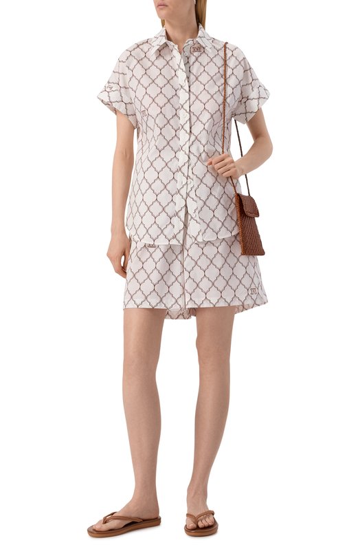 Хлопковые шорты Max Mara ULULATO 2516141029 Белый  ULULATO 2516141029 Фото 2