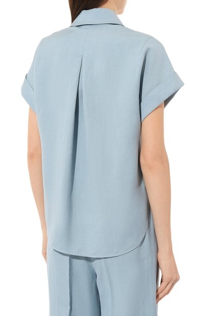 Рубашка из вискозы и льна WINDSOR голубого цвета по цене 38450 руб., арт. 52 DB166 10015365, фото 4 Рубашка из вискозы и льна WINDSOR, арт. 52 DB166 10015365, фото 4