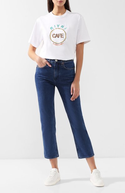 Хлопковая футболка VETEMENTS белого цвета по цене 29950 руб., арт. USS197057/W, фото 2 Хлопковая футболка VETEMENTS, арт. USS197057/W, фото 2