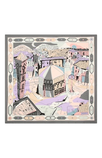 Шелковый платок EMILIO PUCCI серого цвета по цене 38250 руб., арт. 1EGB12/1EB12, фото 3 Шелковый платок EMILIO PUCCI, арт. 1EGB12/1EB12, фото 3