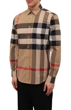 Хлопковая рубашка BURBERRY, арт. 8010213, фото 1