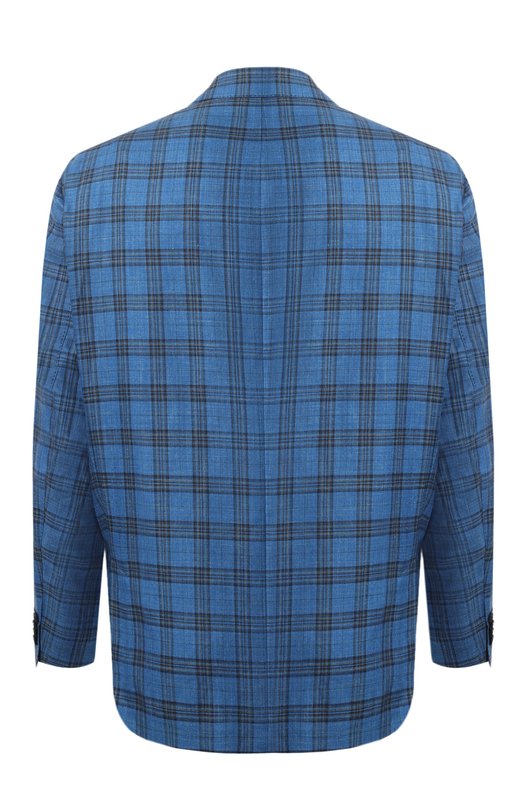 Пиджак из шерсти и шелка Eduard Dressler Синий, фото 2