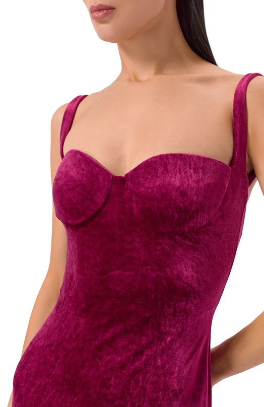 Бархатное платье Balenciaga 794452/TKQ22 Фиолетовый  794452/TKQ22 Фото 4