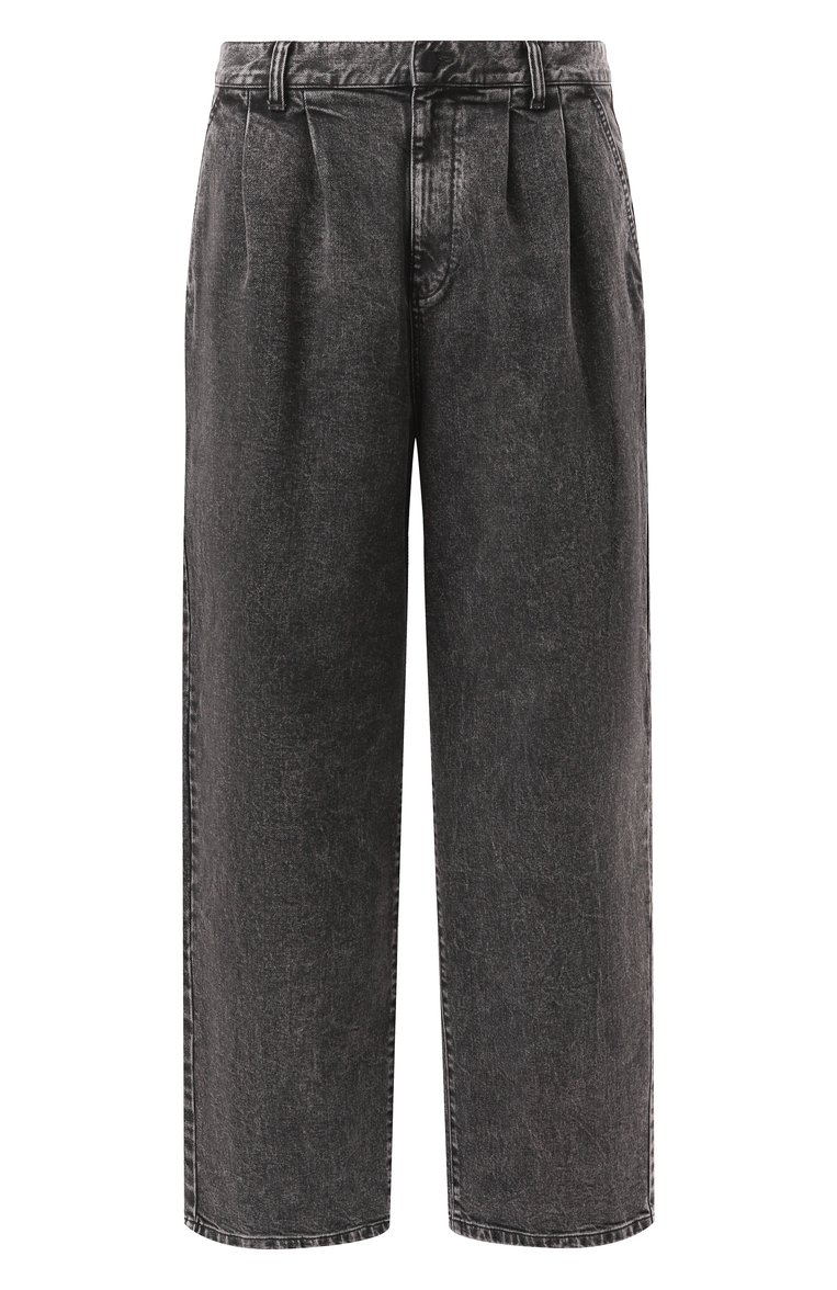 Мужские джинсы EMPORIO ARMANI темно-серого цвета, арт. 6D1P9P/1DZ9Z | Фото 1 (Материал сплава: Проставлено; Длина (брюки, джинсы): Стандартные; Драгоценные камни: Проставлено; Материал внешний: Деним, Хлопок; Силуэт М (брюки): Широкие; Кросс-КТ: Деним; Стили: Повседневный)