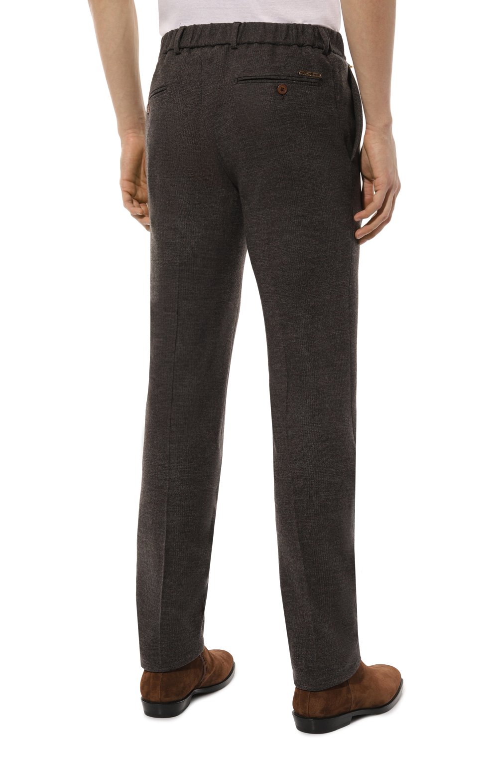 Шерстяные брюки STEFANO RICCI темно-коричневого цвета по цене 108000 руб., арт. M1T3300081/W0009P, фото 4 Шерстяные брюки STEFANO RICCI, арт. M1T3300081/W0009P, фото 4