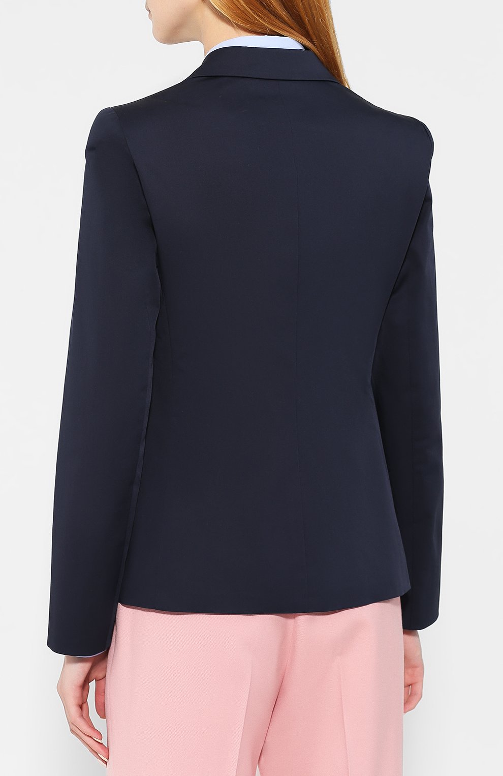 Хлопковый жакет EMPORIO ARMANI темно-синего цвета по цене 66700 руб., арт. 2NG50T/22002, фото 4 Хлопковый жакет EMPORIO ARMANI, арт. 2NG50T/22002, фото 4
