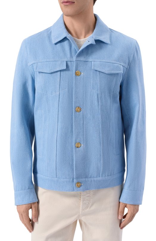 Джинсовая куртка Kiton UW2334V0832H_001 Голубой  UW2334V0832H_001 Фото 3