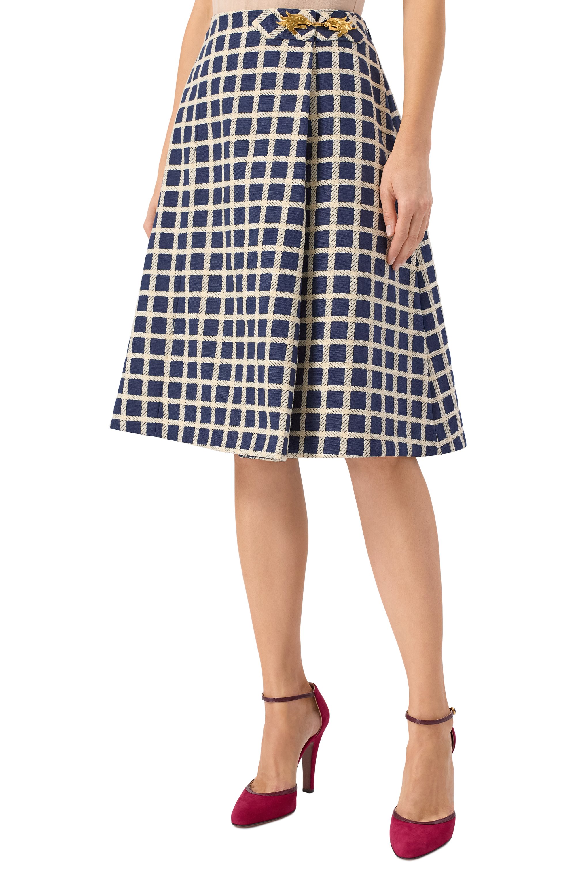 Юбка из шерсти и хлопка VALENTINO, арт. 7B3RACE49G2, фото 3