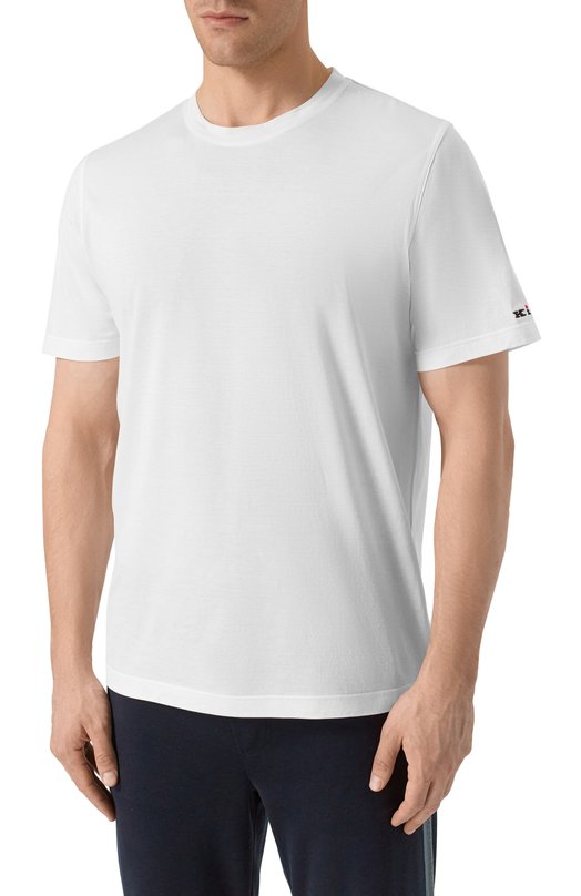 Хлопковая футболка Kiton UMK0721HE30 Белый  UMK0721HE30 Фото 3