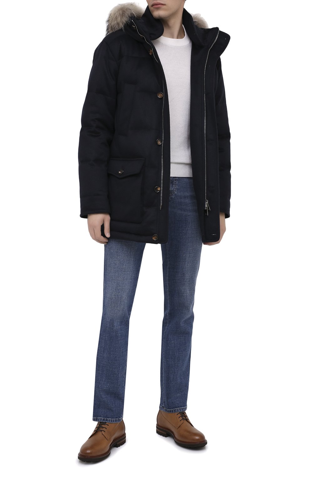 Пуховик KIRED темно-синего цвета по цене 299500 руб., арт. WANIEW6818019001, фото 2 Пуховик KIRED, арт. WANIEW6818019001, фото 2