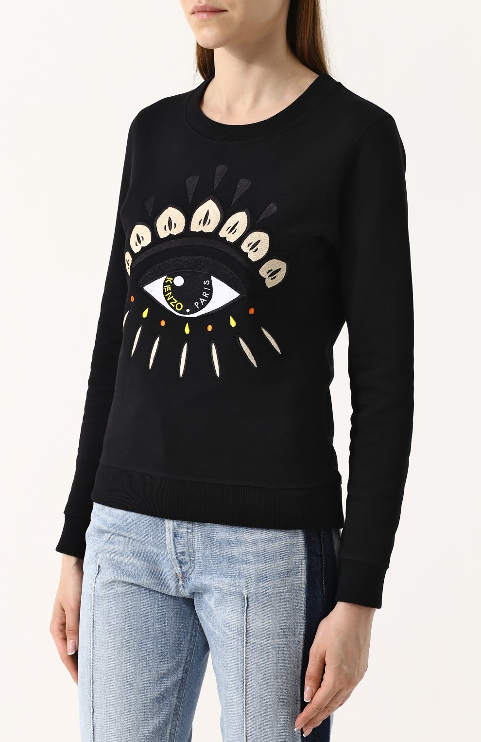 Хлопковый свитшот с контрастной вышивкой KENZO, арт. 2SW7104XI, фото 3