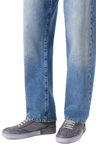 Кожаные кеды portofino DOLCE & GABBANA серого цвета по цене 89950 руб., арт. CS2378/AW467, фото 3 Кожаные кеды portofino DOLCE & GABBANA, арт. CS2378/AW467, фото 3