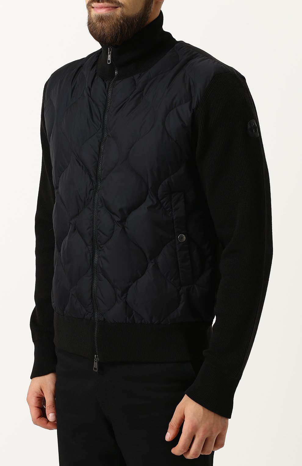 Шерстяной кардиган на молнии с пуховой отделкой MONCLER, арт. C2-091-94111-00-97551, фото 3