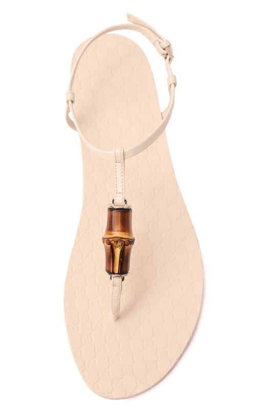 Кожаные сандалии Gucci 820904/C9D00 Кремовый  820904/C9D00 Фото 6
