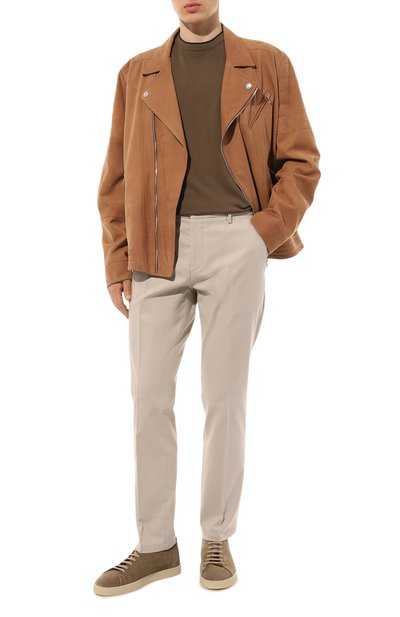 Замшевые кеды BLU BARRETT бежевого цвета по цене 45200 руб., арт. CLI0-12287.3, фото 2 Замшевые кеды BLU BARRETT, арт. CLI0-12287.3, фото 2