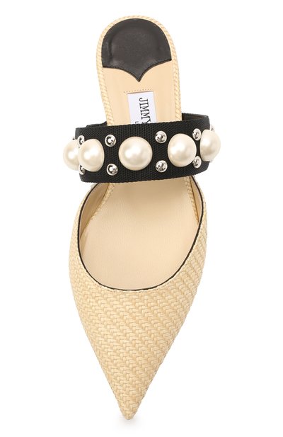 Текстильные сабо basette JIMMY CHOO, арт. BASETTE FLAT/ABG, фото 5