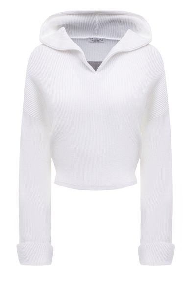 Женский хлопковый пуловер с капюшоном BRUNELLO CUCINELLI, арт. 221M19197019