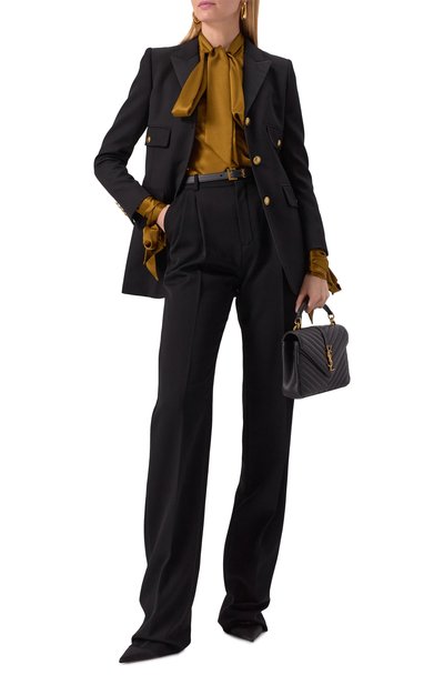 Шерстяные брюки SAINT LAURENT, арт. 777623/Y7E63, фото 2