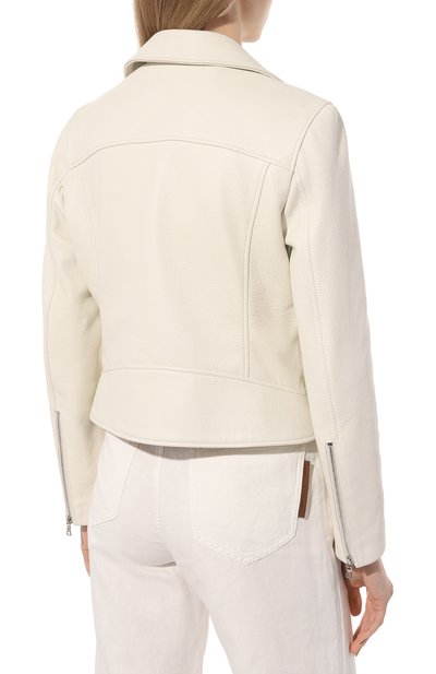 Кожаная куртка MASLOV молочного цвета по цене 187000 руб., арт. K09, фото 4 Кожаная куртка MASLOV, арт. K09, фото 4