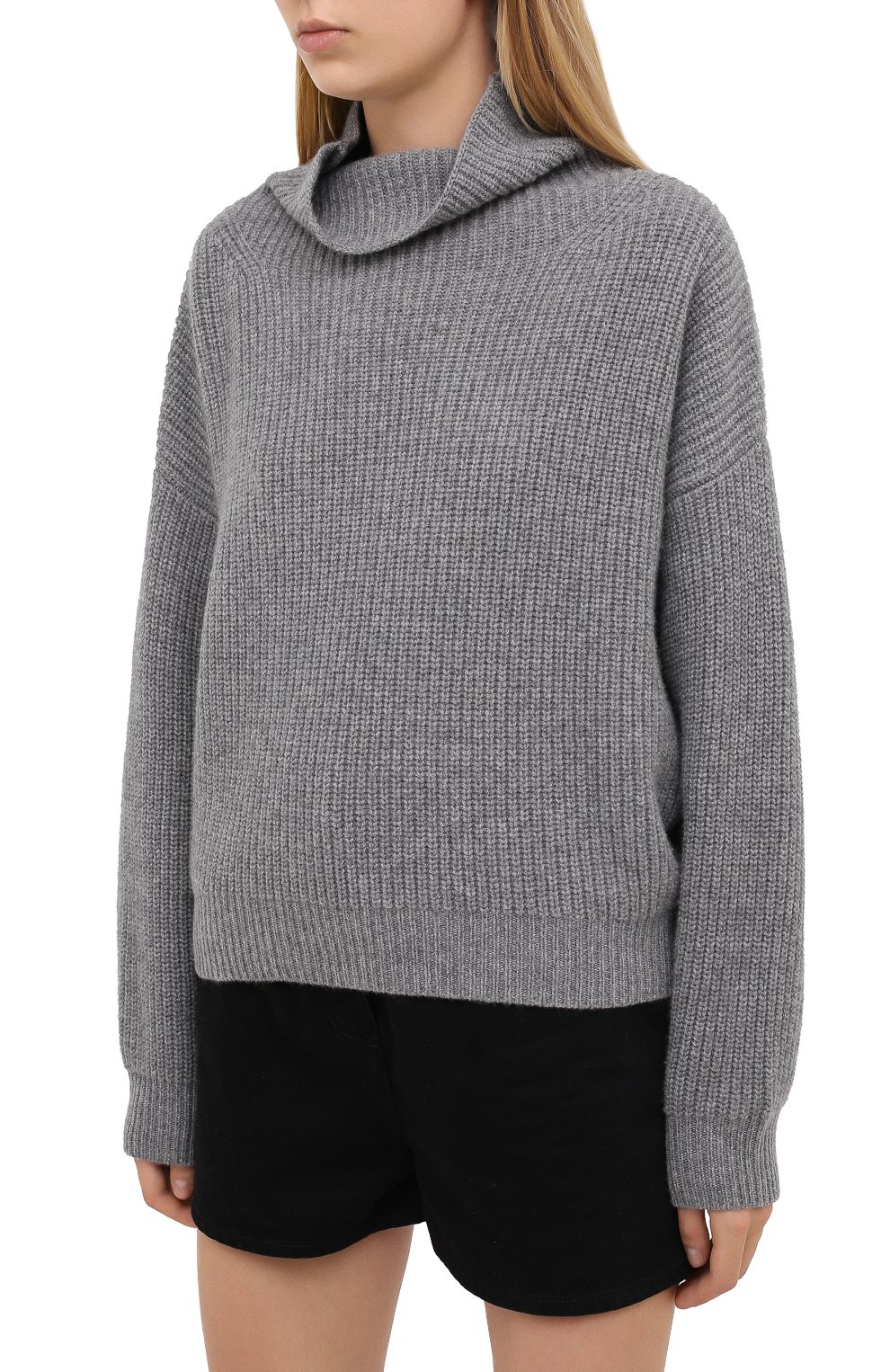 Свитер из кашемира и шерсти ISABEL MARANT серого цвета по цене 79950 руб., арт. PU1410-20A038I/BR00KE, фото 3 Свитер из кашемира и шерсти ISABEL MARANT, арт. PU1410-20A038I/BR00KE, фото 3