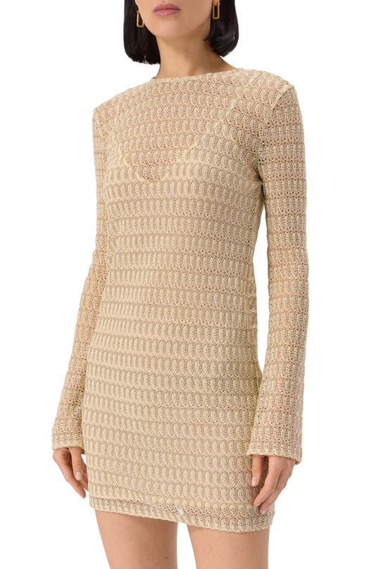 Платье из вискозы Missoni DS25SG1M/BR010R Бежевый  DS25SG1M/BR010R Фото 3