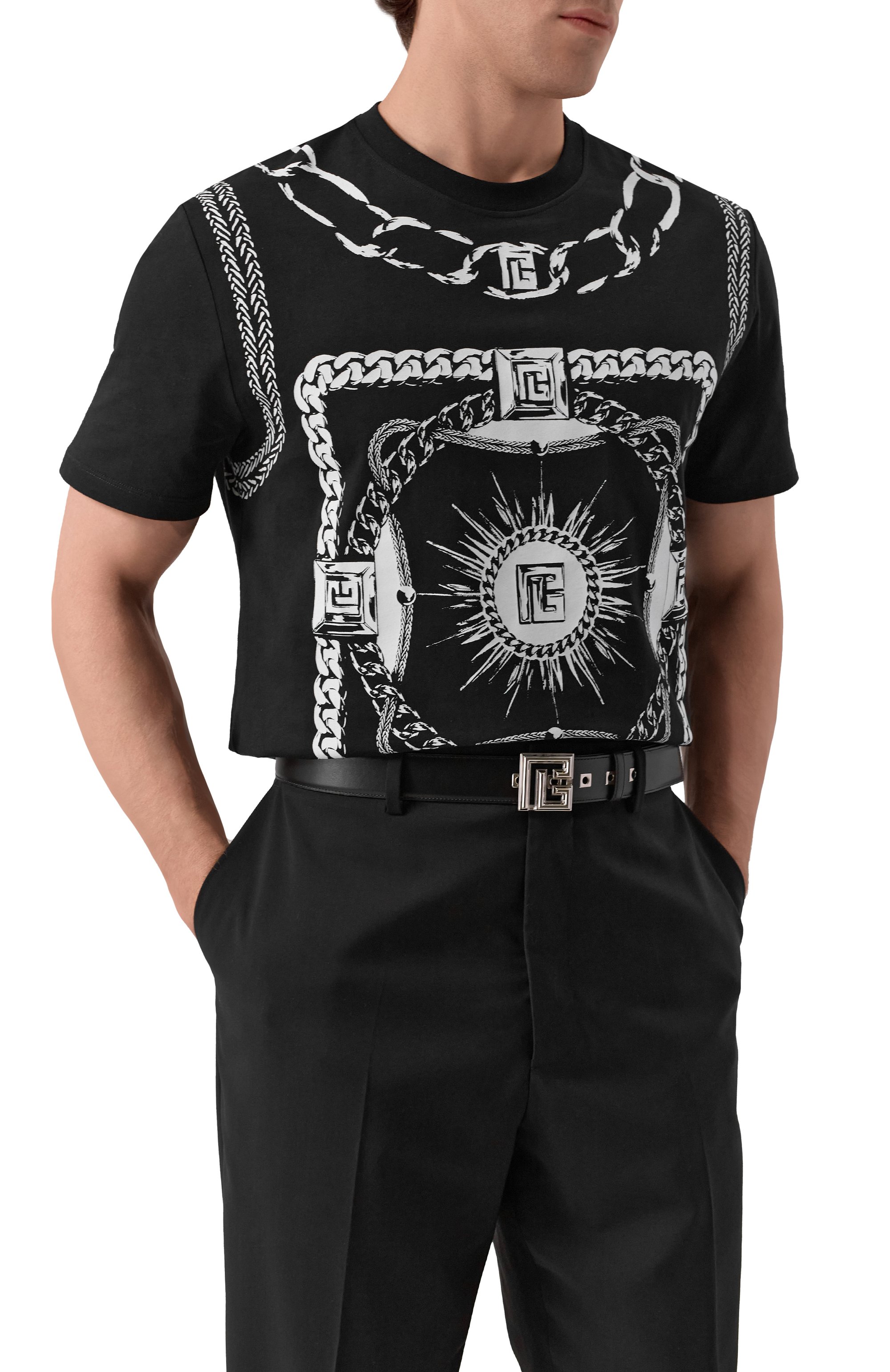 Кожаный ремень BALMAIN, арт. DM1WJ016/LVTL, фото 2